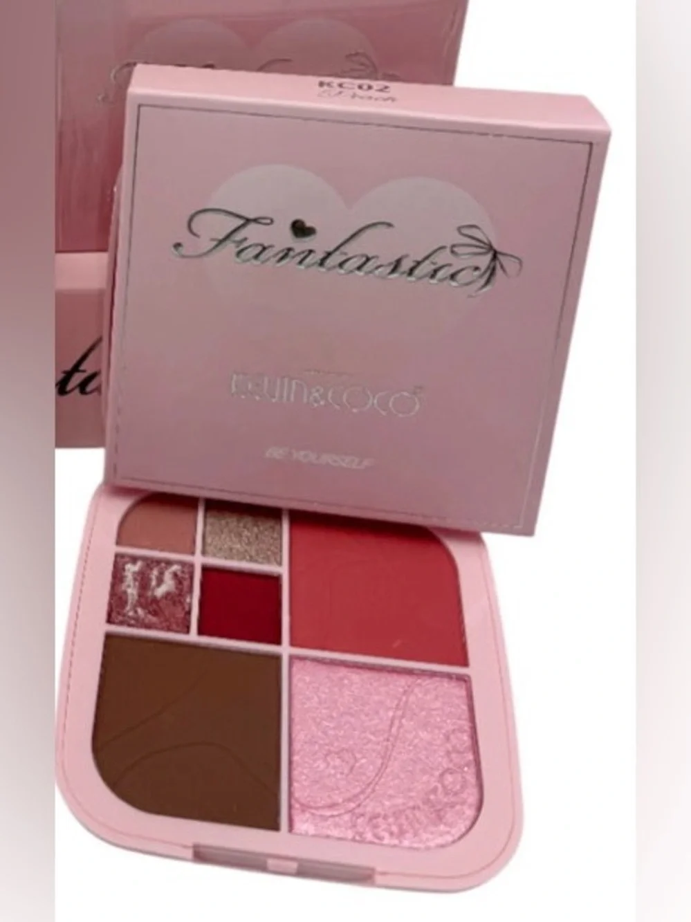 Kevin&Coco Pink & Brown Mixed-Finish Eyeshadow Palette